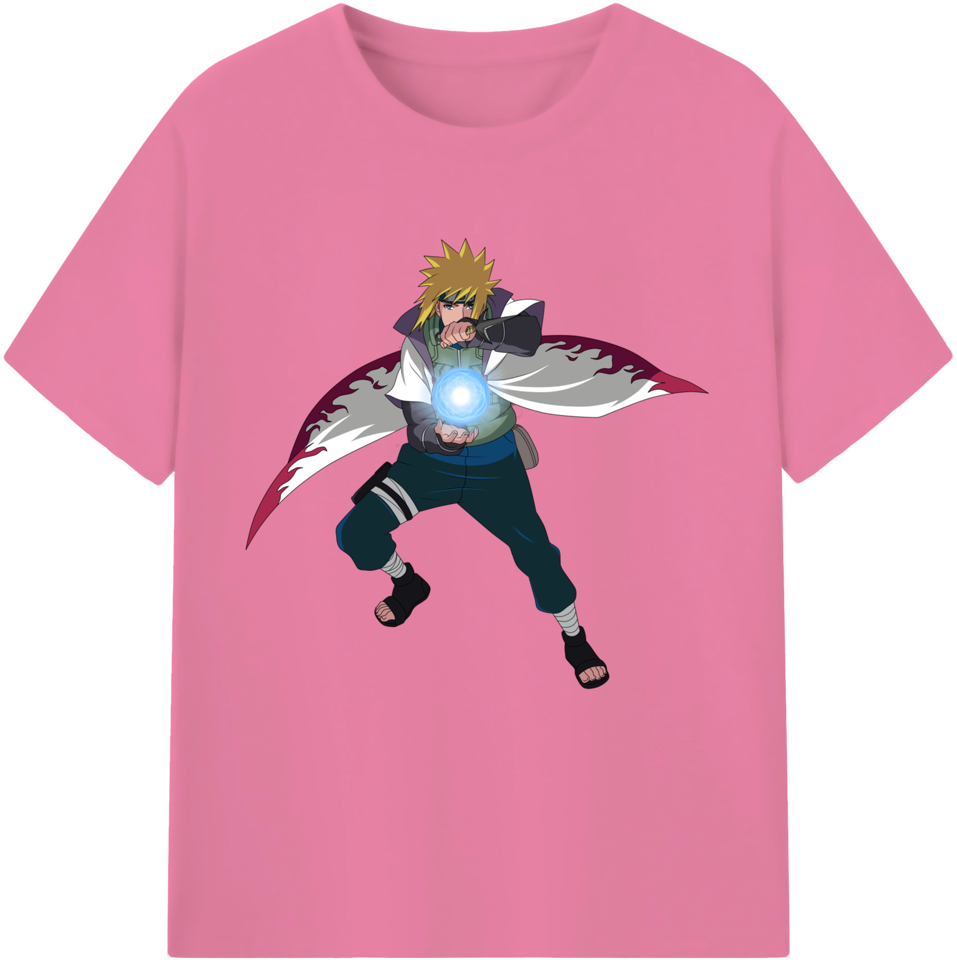 （画像用） NARUTO -ナルト- 波風 ミナト Namikaze Minato 綿100％半袖Tシャツ（フロントプリント）